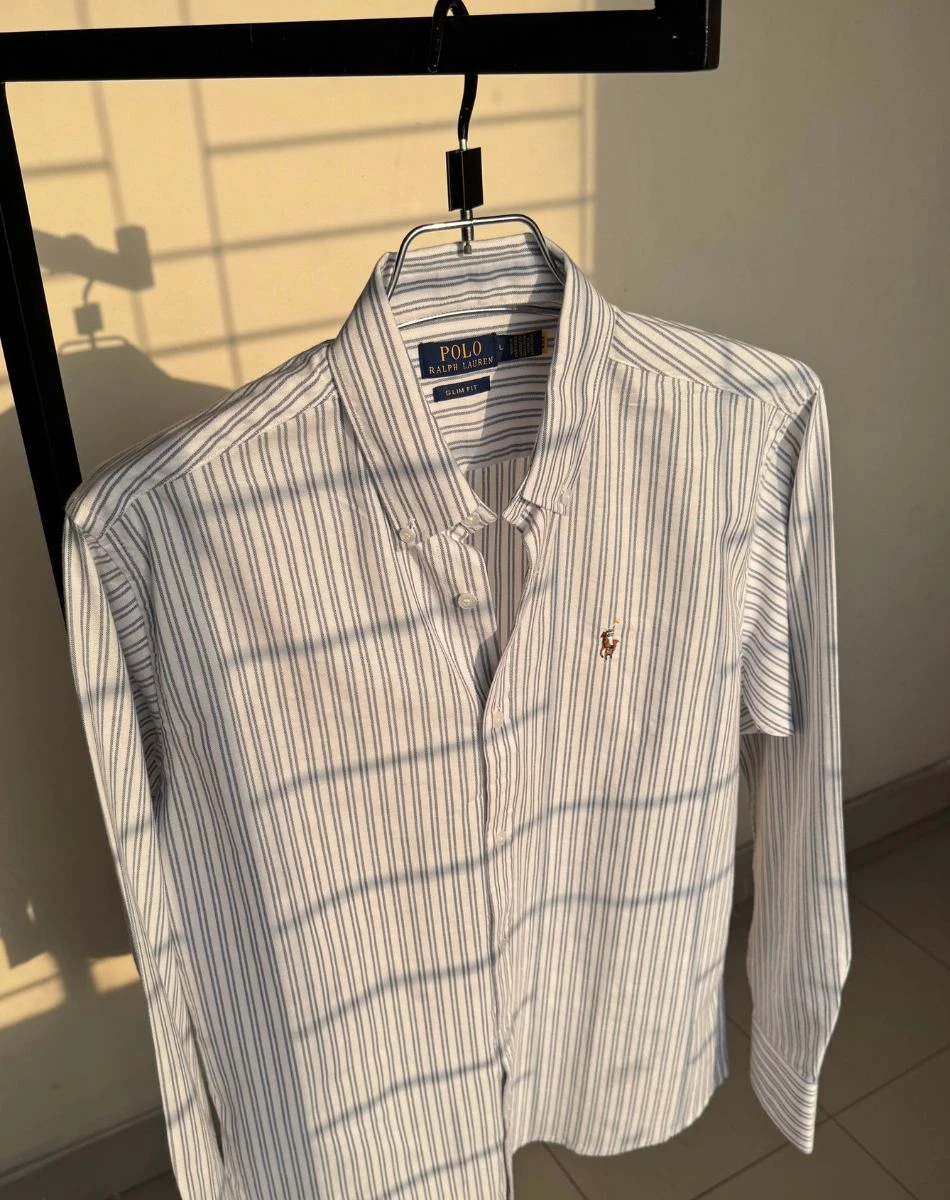 White Blue Striped Shirt - ST2601002