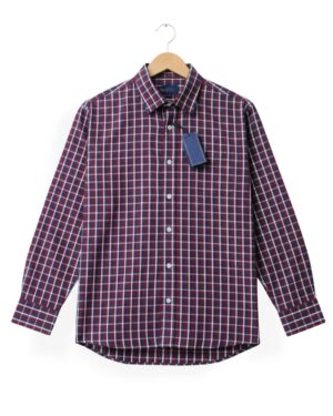 Full-sleeve classic check cotton shirt DM250740