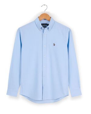 Solid Sky solid blue full sleeve formal shirt for men-SOL250701