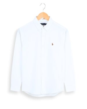 Solid white oxford cotton formal shirt for Men - SOL250721