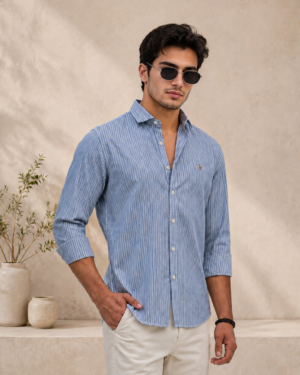 Premium Blue Formal Striped